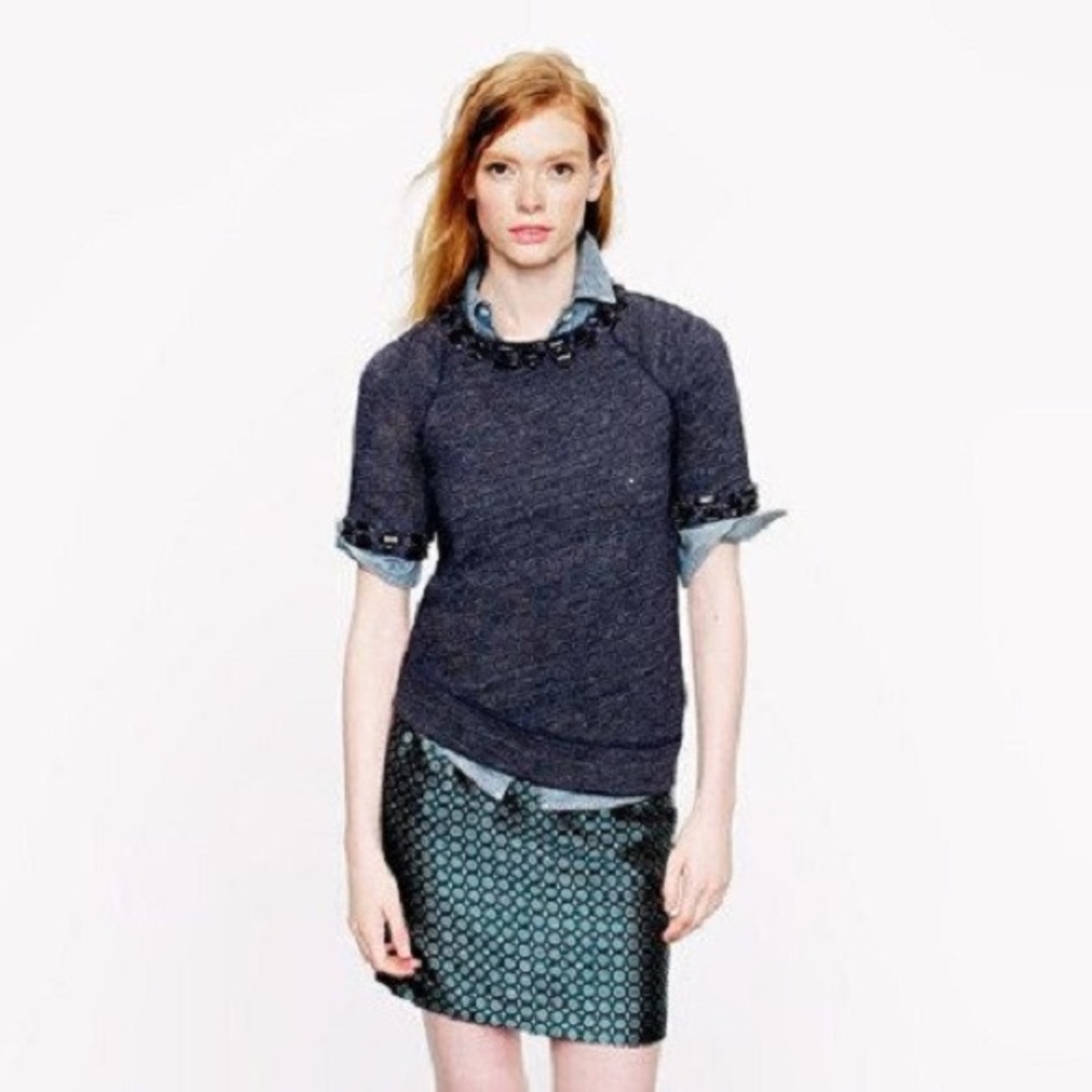 Jcrew marbled Jeweled sweatshirt s